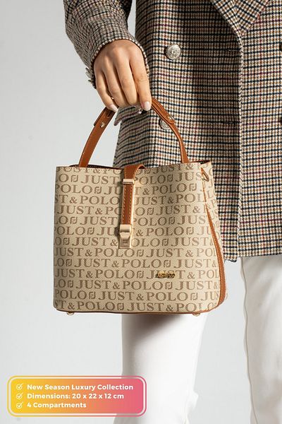 POLOGRAND London Original Just Polo Collection 4 Compartment Luxury Soft Leather Adjustable Cross Strap Shoulder Bag
