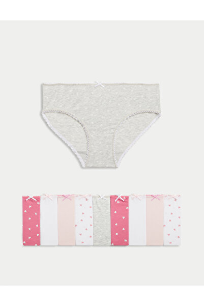 Marks & Spencer 10'lu Kalp Desenli Külot Seti (2-14 Yaş)