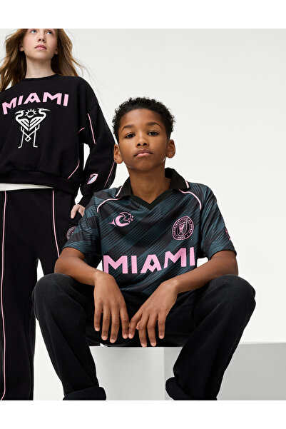 Marks & Spencer Inter Miami™ Çocuk Futbol Polo Yaka Tişörtü (2-16 Yaş)