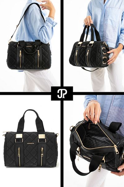 POLOGRAND London Original Just Polo Collection Cilindru Sport Model Matlasat Curea încrucișată Geantă de umăr elegantă de dimensiuni mari