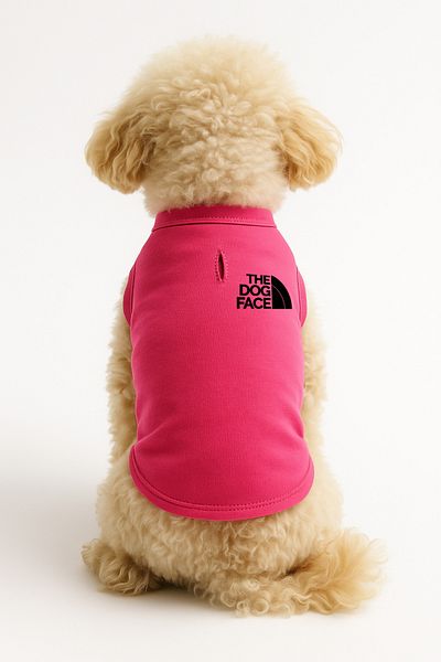 MPZ Pets Cat and Dog Outfit & Dress - Pink the Dog Face Tank Top
