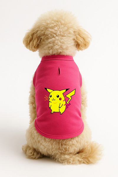 MPZ Pets Cat and Dog Outfit & Dress - Pink Pikachu Undershirt