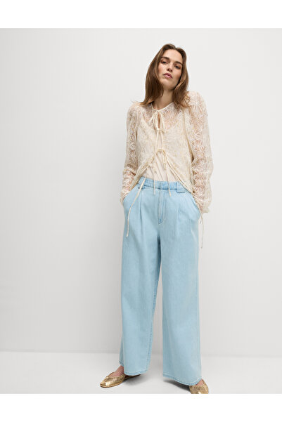 Marks & Spencer Yüksek Bel Tailored Wide Leg Jean