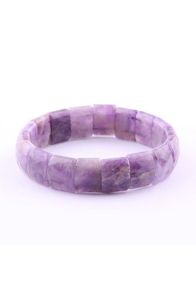 OSMANLI DEĞERLİ TAŞ Certified Amethyst Natural Stone Rolex Bracelet - B468