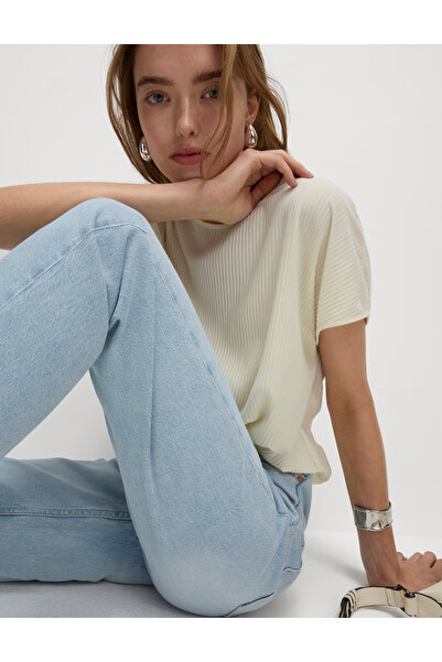 Marks & Spencer Pliseli Bisiklet Yaka Bluz