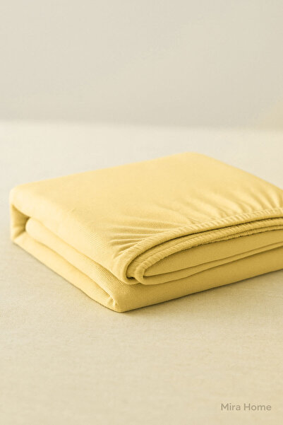 Mira Home Double Plain Combed Cotton 100% Cotton Elastic Sheet 160X200