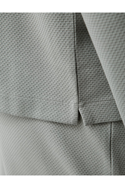 Marks & Spencer Pamuk Karışımlı Waffle Yarı Fermuarlı Uzun Kollu Üst