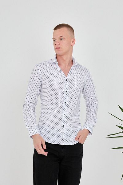 jack carisma Ελαστικό πουκάμισο Poplin - Slim Fit, Ανδρικό Πουκάμισο Puntis