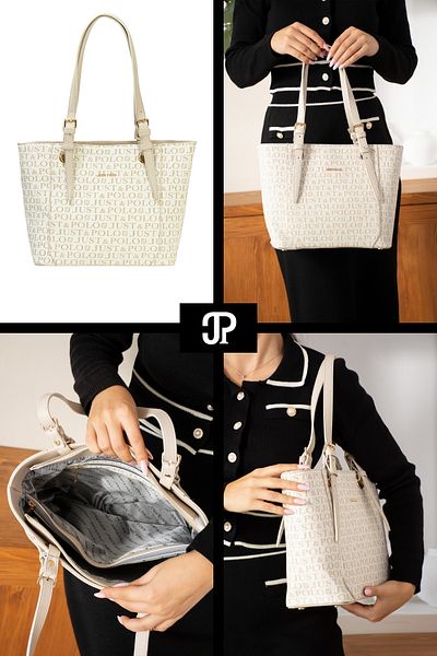 POLOGRAND London Αυθεντική τσάντα ώμου Just Polo Collection 4 τμημάτων πολυτελείας από μαλακό δέρμα με ρυθμιζόμενο σταυρό