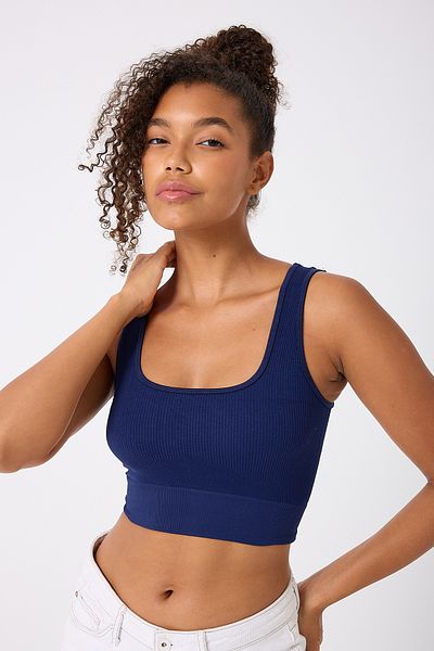 FOREVER MORE Χοντρό λουράκι Crop Sports Top