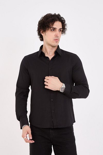 jack carisma Мъжка риза с гъвкава памучна кройка Slim Fit