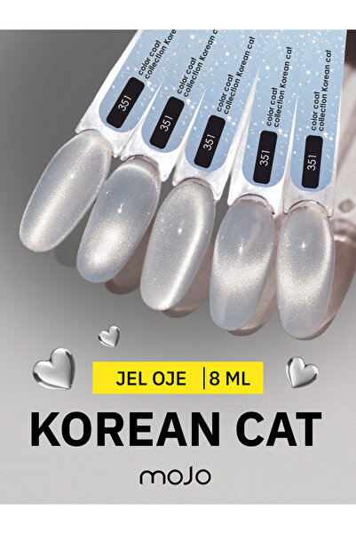 MOJO Kalıcı Oje Korean Cat 351 8ml – Profesyonel Jel Kalitesiyle Tırnakta Işı...