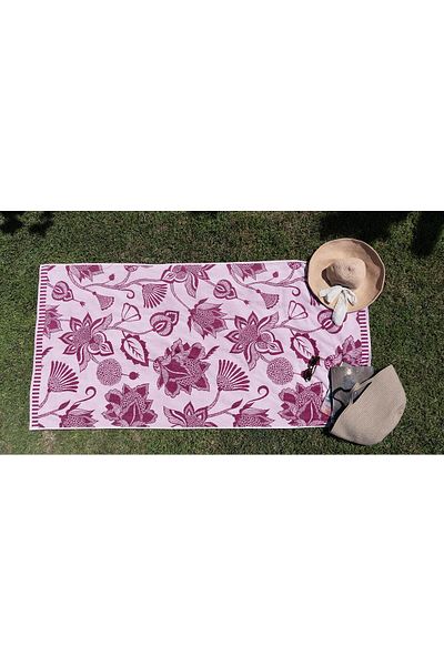 Baveno Velvet Tropical Patterned 90X180 cm Outlet Beach Towel