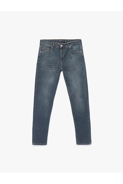 Koton Cotton Regular Waist Pocket Detailed Skinny Fit Jean Trousers - Michael Jean