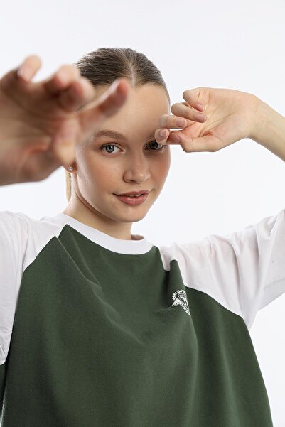 Polo State Γυναικείο μπλουζάκι Oversize Fit Raglan Sleeve Basic Χακί