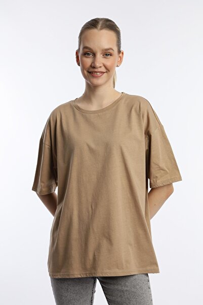 Polo State Γυναικείο μπλουζάκι Oversize Crew Neck Mink
