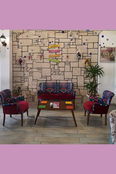 Azra Aksesuar Çay Seti Oturma Grubu Oturma Takımı Koltuk Takımı Ahşap Mobilya...