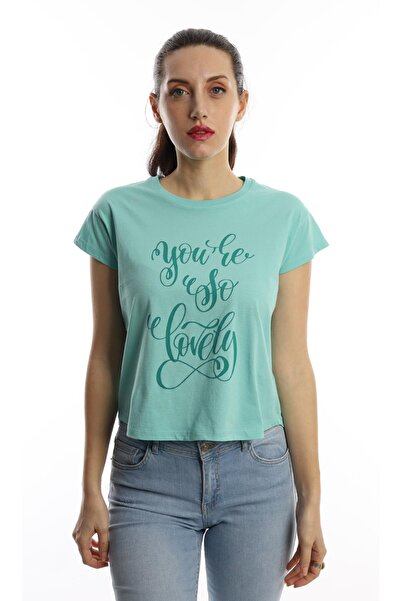 Polo State Ženska majica "You Are So Lovely" Štampano tirkizne boje