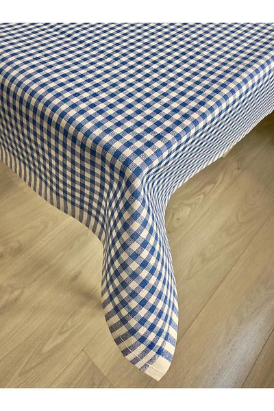 LİMAY Față de masă din țesătură groasă Gingham - Față de masă - Covoraș de picnic - Colorat (170x170)