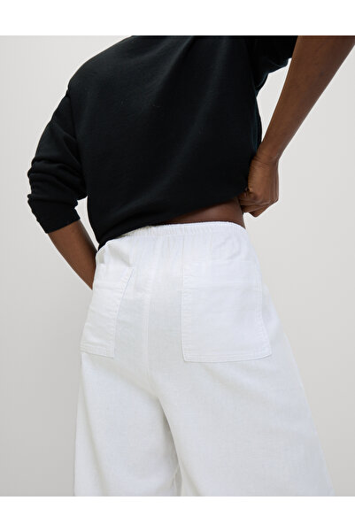 Marks & Spencer Wide Leg Keten Pantolon