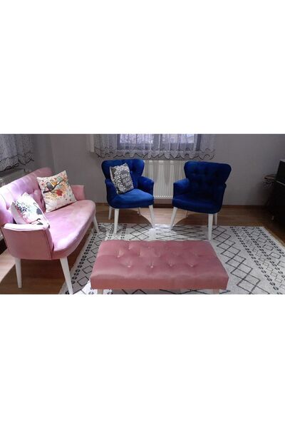 Azra Aksesuar Çay Seti Oturma Grubu Oturma Takımı Koltuk Takımı Ahşap Mobilya...