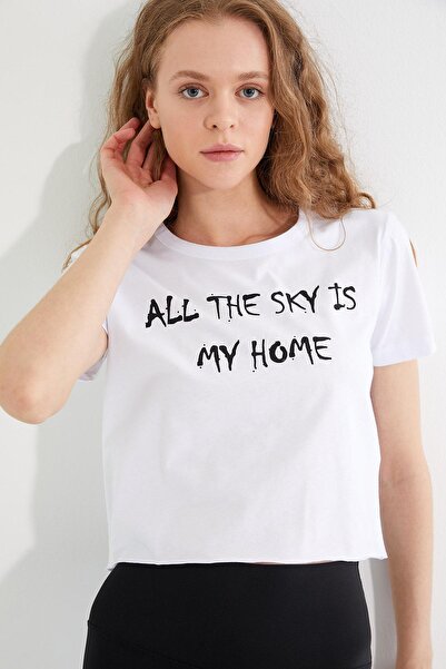 Polo State Žene Štampano T-shirt Beli
