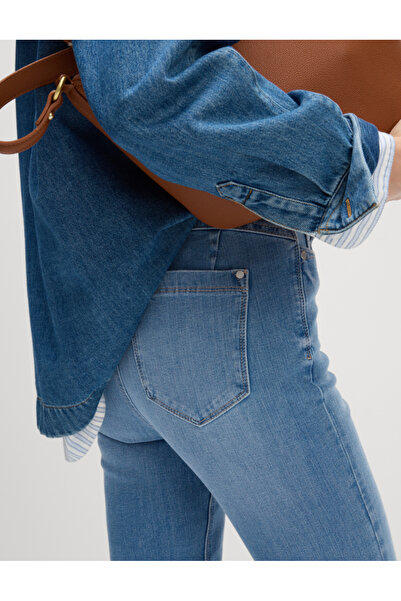 Marks & Spencer Magic Shaping Yüksek Bel Straight Leg Jean Pantolon