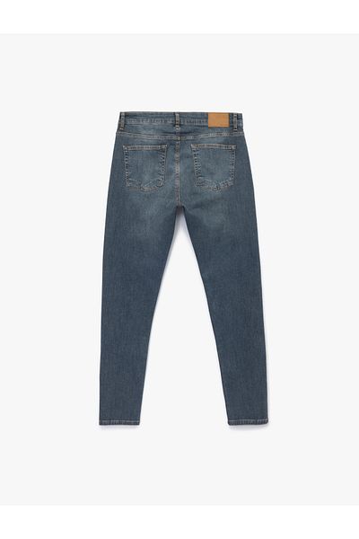 Koton Cotton Regular Waist Pocket Detailed Skinny Fit Jean Trousers - Michael Jean
