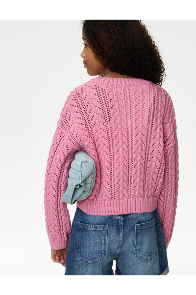 Marks & Spencer Pamuk Karışımlı Işıltılı Kazak (2-16 Yaş)