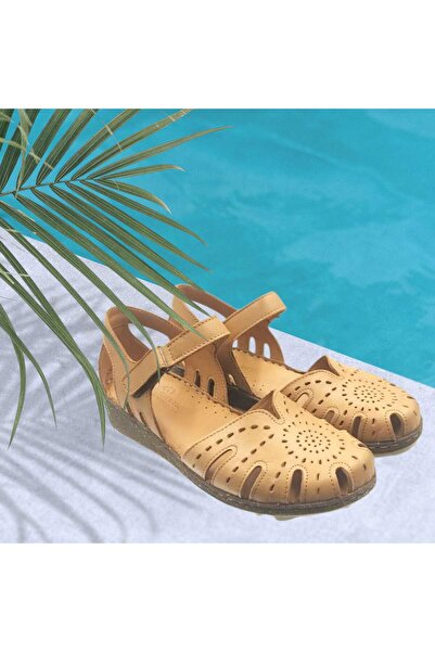 Escarpinshoes KADIN HAKİKİ DERİ ŞIK GÜNLÜK SANDALET