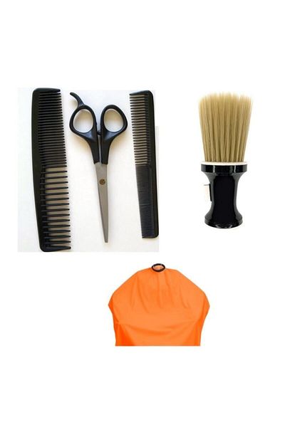 Alfa Set15 5-Piece Barber Set Scissors + Penuar + Nape Brush + 2 Combs