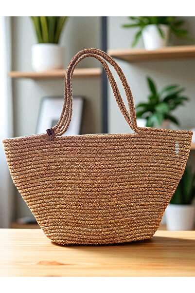 EYLCOTTON Beach Bag -Xl- Daily Bag - Wicker Jute - Handbag - Handle Bag - 100% Local - Handmade 27X30