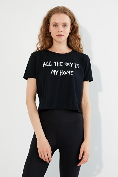 Polo State Tricou imprimat dama negru