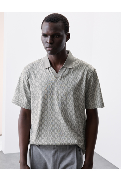 Marks & Spencer Saf Pamuklu Supima® Desenli Polo T-shirt