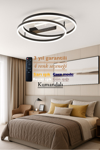 Lucent Avize Çift Yuvarlak Tasarım Şık Konforlu Ledli Avize