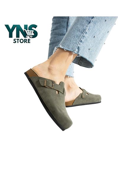 Ynsstore Νέα σεζόν Νέο μοντέλο Boston Slippers Unisex Χακί Χρώμα