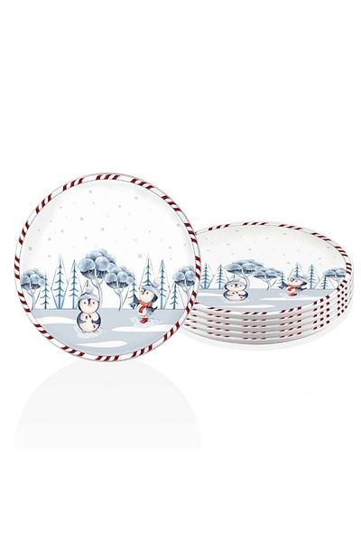 The Mia Penguin Serving Plate Set of 6 26 cm