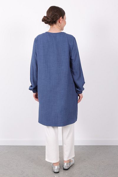 Linvey Summer Women's Tunic Casual Thin Sofia Linen Necklace Tunic with Wide Size Options