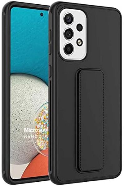 STOREMAX حافظة لهاتف جالاكسي A73 5G بحزام يد أسود [حافظة متوافقة مع جالاكسي A73 5G - أسود] اختيار الأسلوب