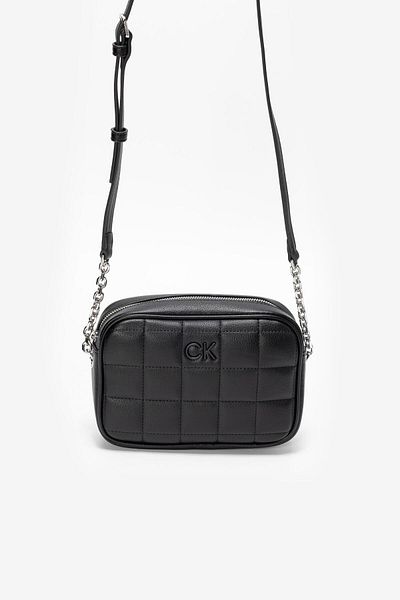 Calvin Klein Women's Brand Logo Adjustable Shoulder Strap Stylish Looking Black Shoulder Bag Suitable for Daily Use