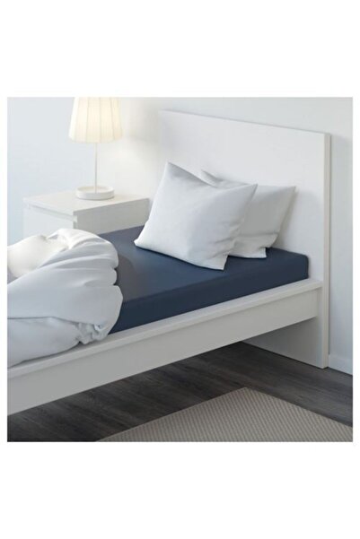 IKEA σεντόνι με ελαστική βάση, σκούρο μπλε, 90x200 cm