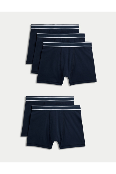 Marks & Spencer 5'li Pamuklu Streç Trunks (5-16 Yaş)