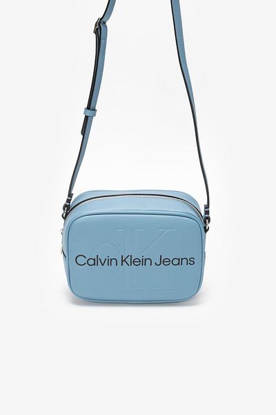 Calvin Klein Women's Brand Logo Adjustable Shoulder Strap Stylish Looking Blue Shoulder Bag Suitable for Daily Use