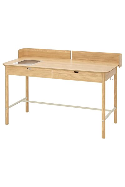 IKEA Çalışma Masası, Meşe, Genişlik: 140 cm  Derinlik: 70 cm  Yükseklik: 77 cm