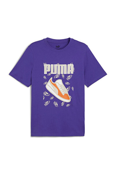 Puma Graphics Erkek Mavi Günlük Stil T-Shirt 68320927