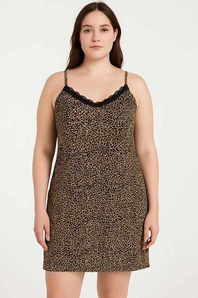 MODA Women's Large Size Milan Fabric Nightdress