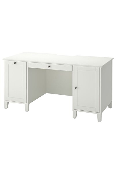 IKEA IDANÄS çalışma masası, beyaz, ek üniteli