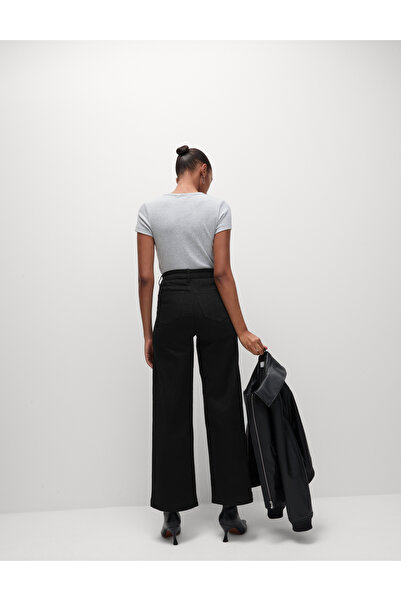 Marks & Spencer Yüksek Bel Wide Leg Grazer Jean Pantolon