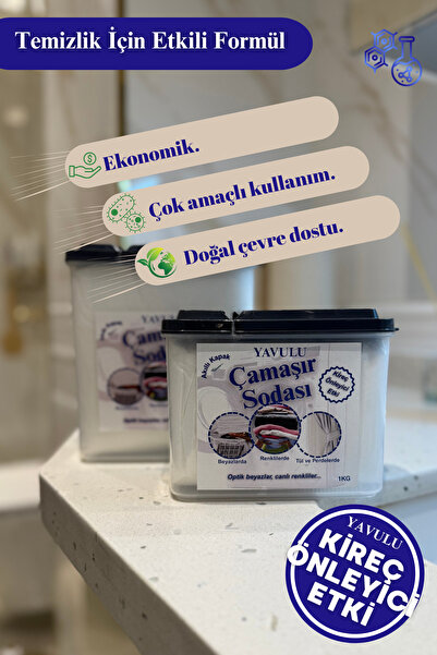 yavulu Çamaşır Sodası Ultra Beyazlatıcı Optik Etkili 1000g-1kg (BÜYÜK BOY)