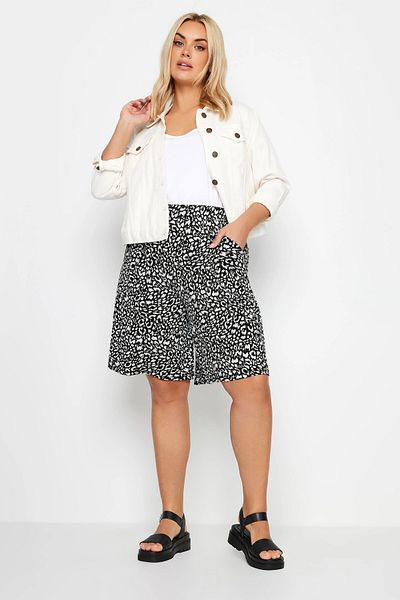 Stil Diva Pantaloni scurți din lycra, cu model, cu talie elastică 145050